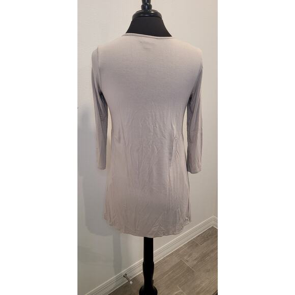 J. Jill Wearever Collection Tunic Top – XS – Taupe –3/4 Sleeve – High-Low Hem - Picture 2 of 11